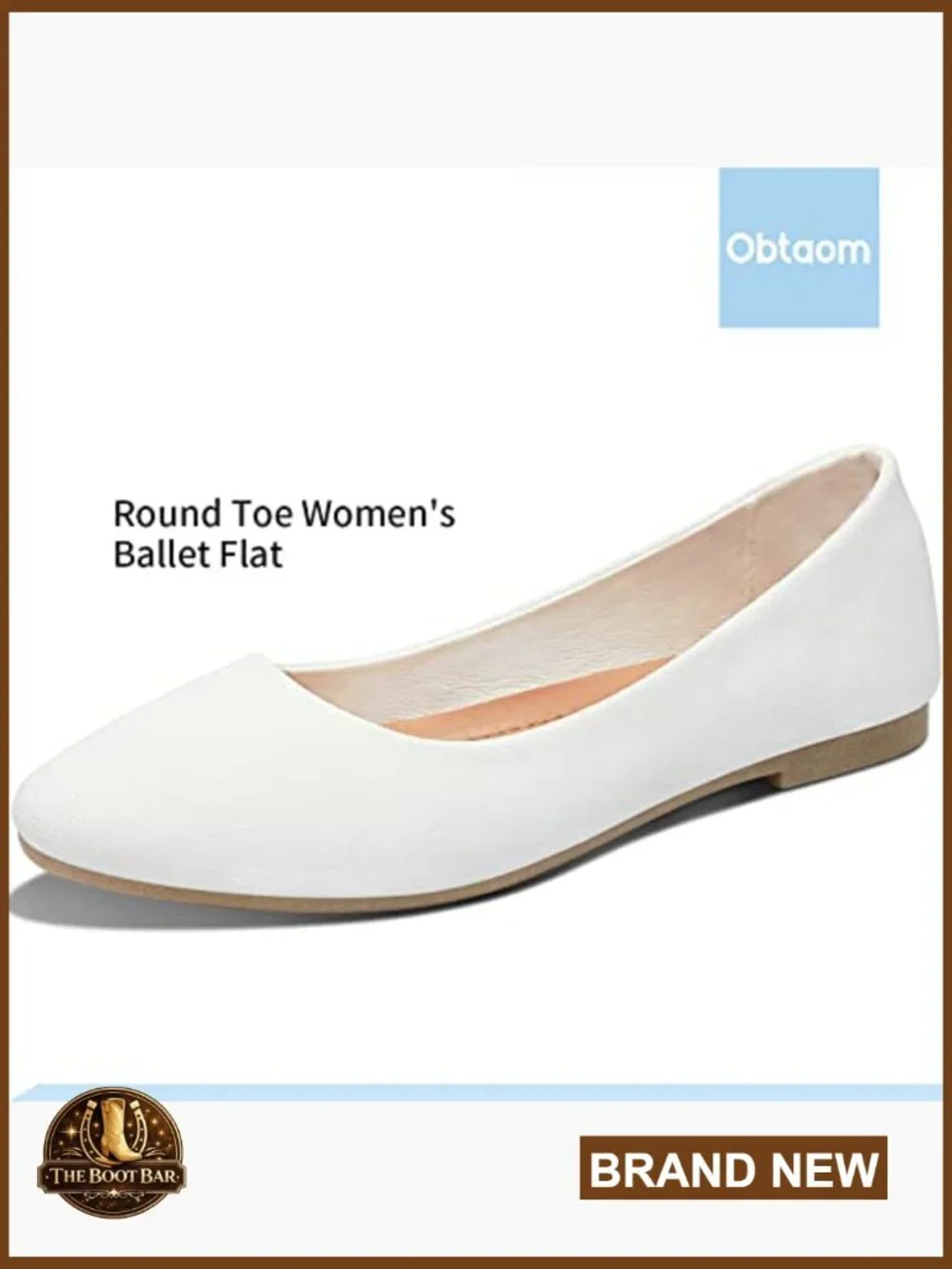 Women's Canvas Ballet Flats with Memory Foam, Round Toe Slip-On Shoes